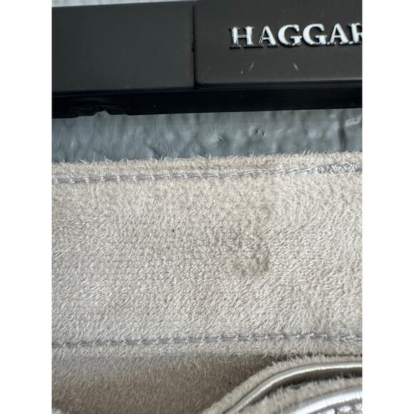 NWT Women's Gap High Rise Vegan Leather Cheeky Straight Pants in Metallic Silver - Picture 5 of 5